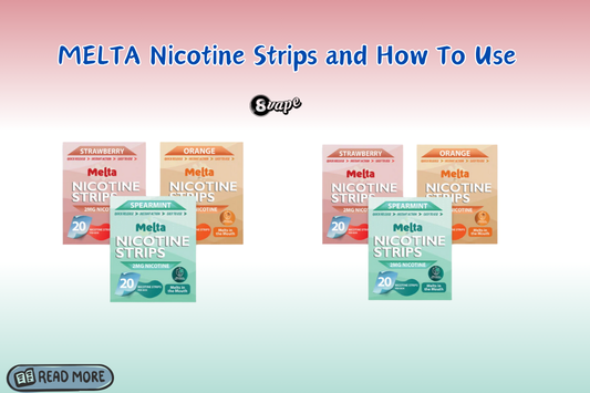  Melta Nicotine Strips in different flavors, providing quick nicotine relief with easy-to-use strips.