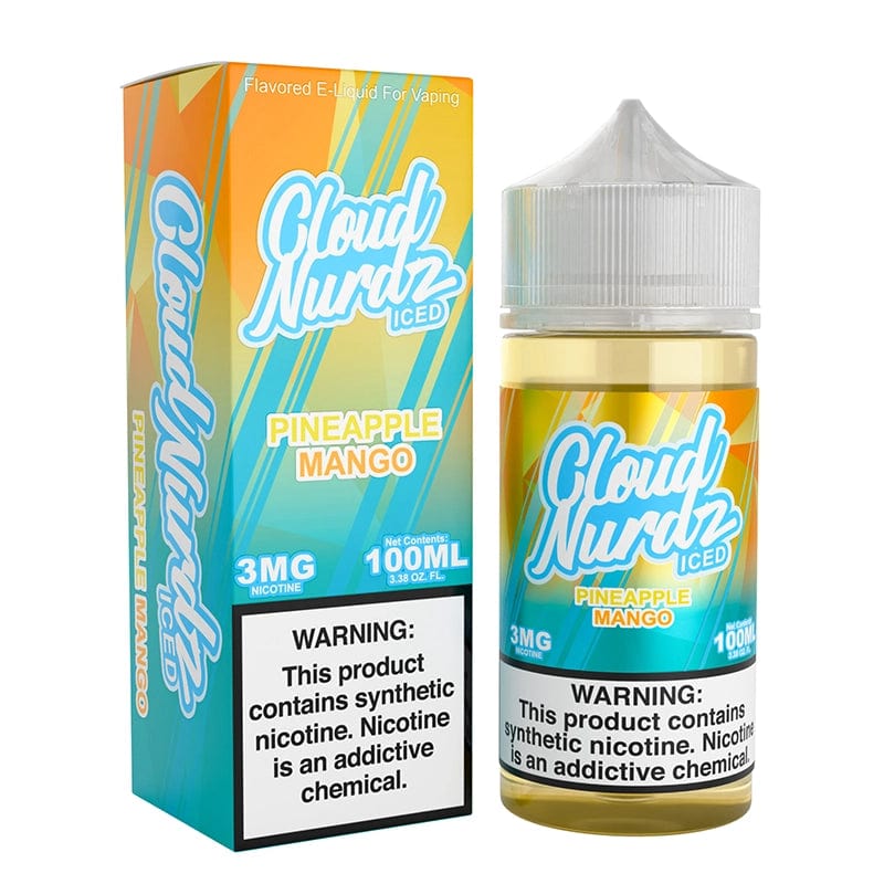 Cloud Nurdz Juice 3mg Cloud Nurdz ICED Pineapple Mango Synthetic Vape Juice 100ml