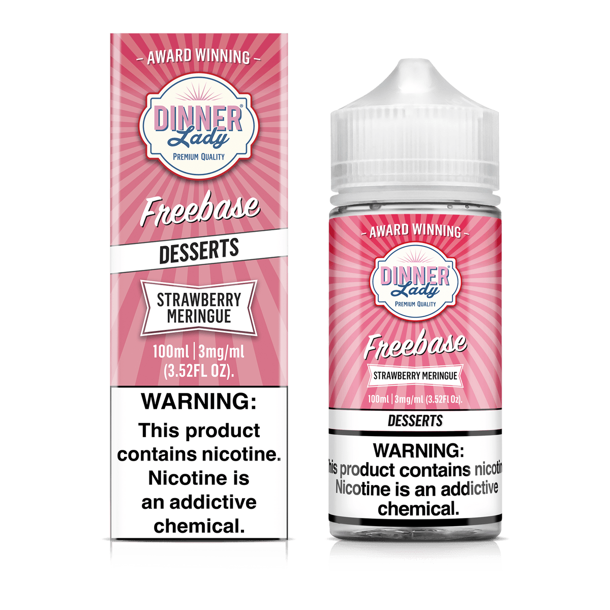 Dinner Lady Juice 3MG Dinner Lady Strawberry Meringue 100ml