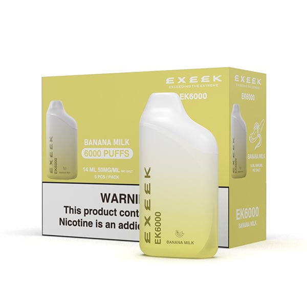 ECAP Disposable Vape Banana Milk Ecap EXEEK EK6000 Disposable Vape (5%, 6000 Puffs)