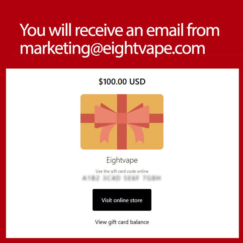 Eightvape Etc Gift Card – The Perfect Birthday's Gift (Discount Applied in Cart)