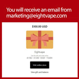 Eightvape Etc Gift Card – The Perfect Birthday's Gift (Discount Applied in Cart)