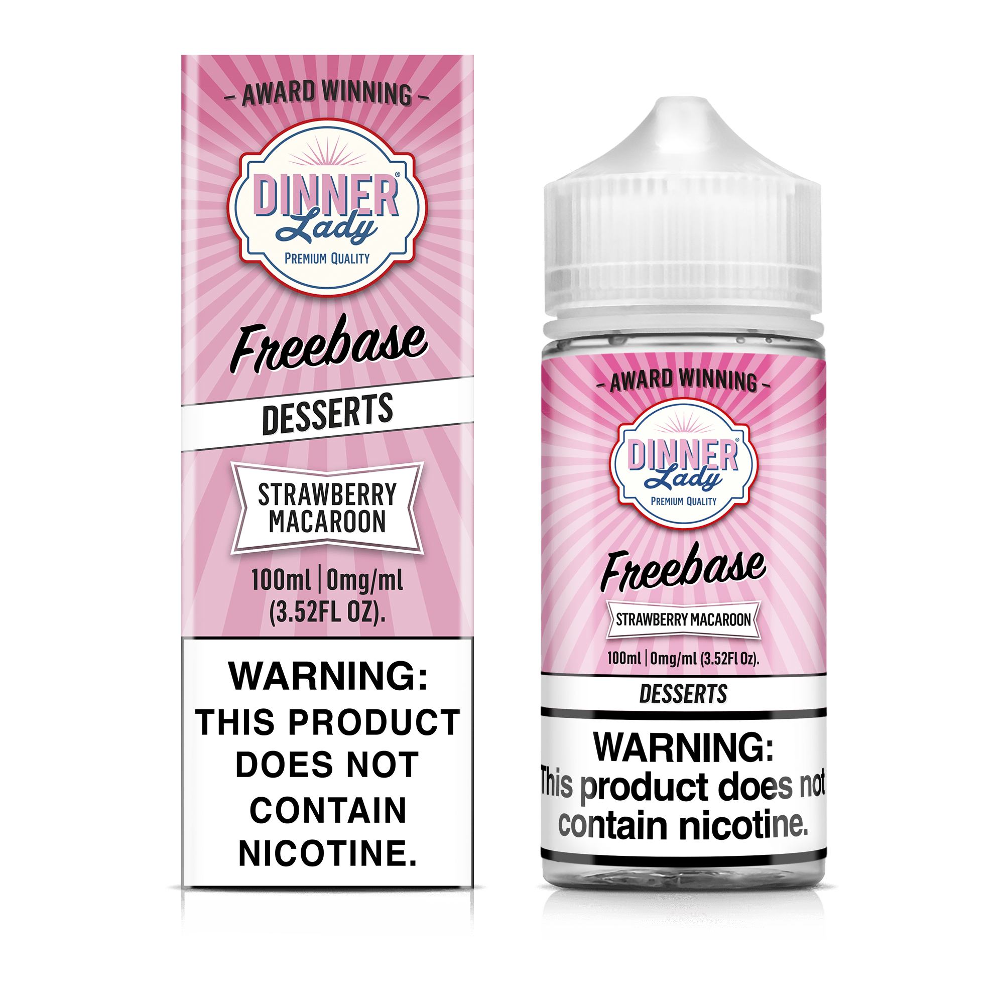 Eightvape Juice 0mg Dinner Lady Strawberry Macaroon 100ml