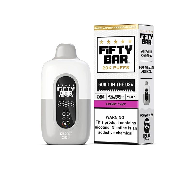 Fifty Bar Disposable Vape Kiberry Chew Fifty Bar 20K Disposable Vape (5%, 20000 Puffs)