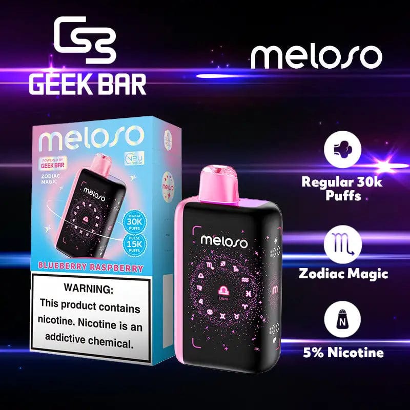 Geek Bar Disposable Vape Blueberry Raspberry Geek Bar Meloso Bar 30000 Disposable Vape (5%, 30000 Puffs)