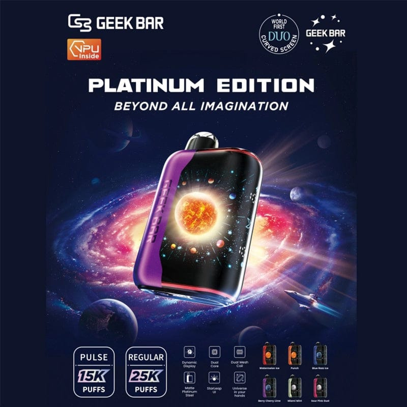 Geek Bar Disposable Vape Geek Bar Pulse X 25000 Platinum Edition Disposable Vape (5%, 25000 Puffs)