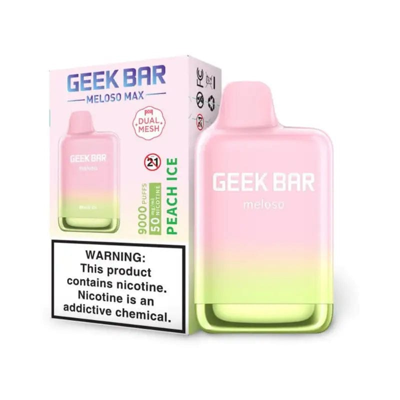 Geek Bar Disposable Vape Peach Ice' Geek Bar Meloso MAX Disposable Vape (5%, 9000 Puffs)