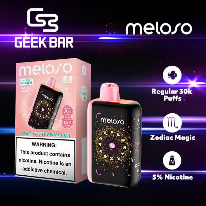 Geek Bar Disposable Vape Peachy Strawmelon Geek Bar Meloso Bar 30000 Disposable Vape (5%, 30000 Puffs)