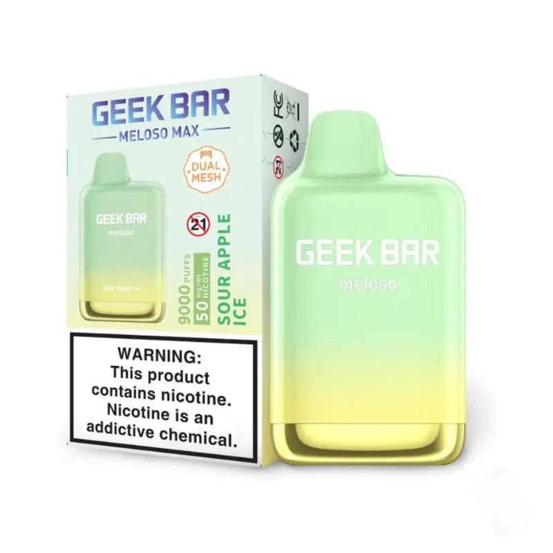 Geek Bar Disposable Vape Sour Apple Ice Geek Bar Meloso MAX Disposable Vape (5%, 9000 Puffs)