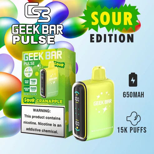 Geek Bar Disposable Vape Sour Cranapple Geek Bar Pulse 15000 Disposable Vape (5%, 15000 Puffs)