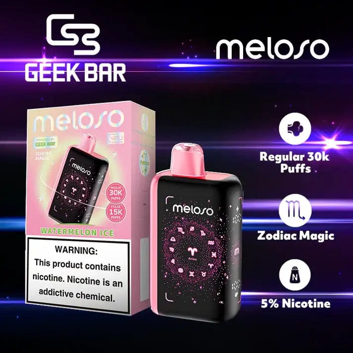 Geek Bar Disposable Vape Watermelon Ice Geek Bar Meloso Bar 30000 Disposable Vape (5%, 30000 Puffs)