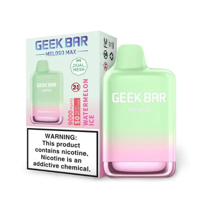 Geek Bar Disposable Vape Watermelon Ice' Geek Bar Meloso MAX Disposable Vape (5%, 9000 Puffs)