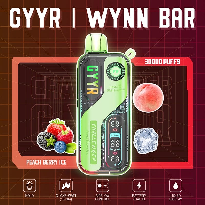 GYYR Disposable Vape Peach Berry Ice GYYR WYNN Bar Challenger 30K Disposable Vape (5%, 30000 Puffs)