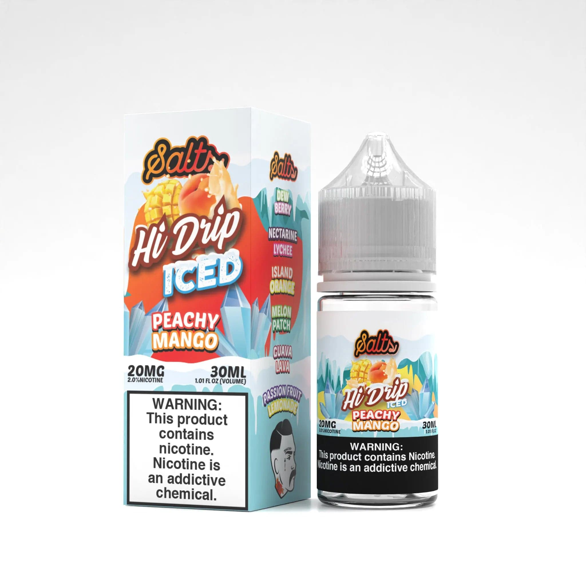 Hi-Drip Juice Hi-Drip Salts Iced Peachy Mango 30ml Nic Salt Vape Juice