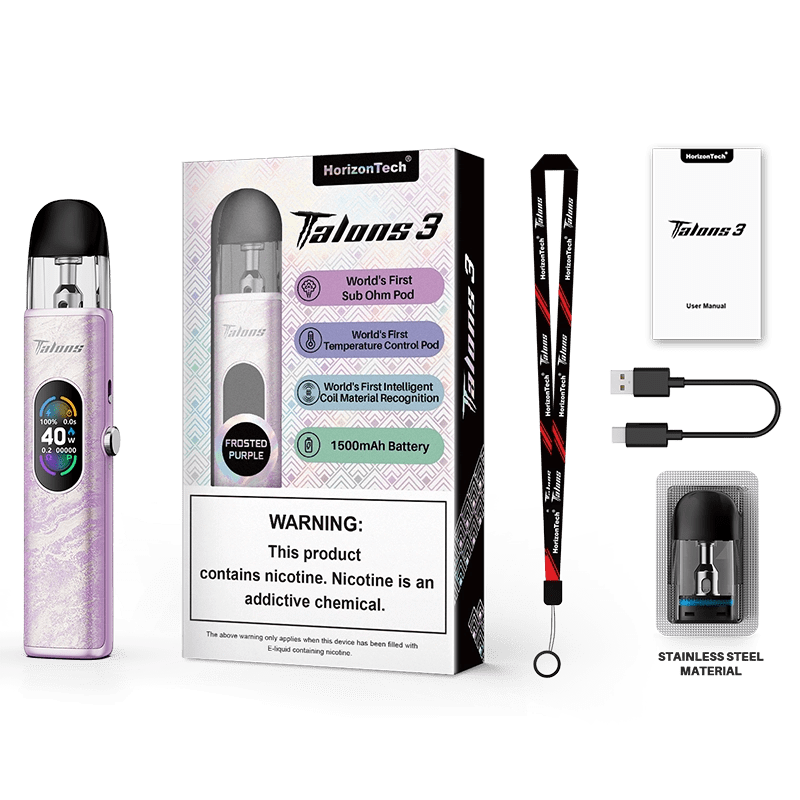 Horizon Pod System Frosted Purple Horizon Talons 3 40W Pod Kit