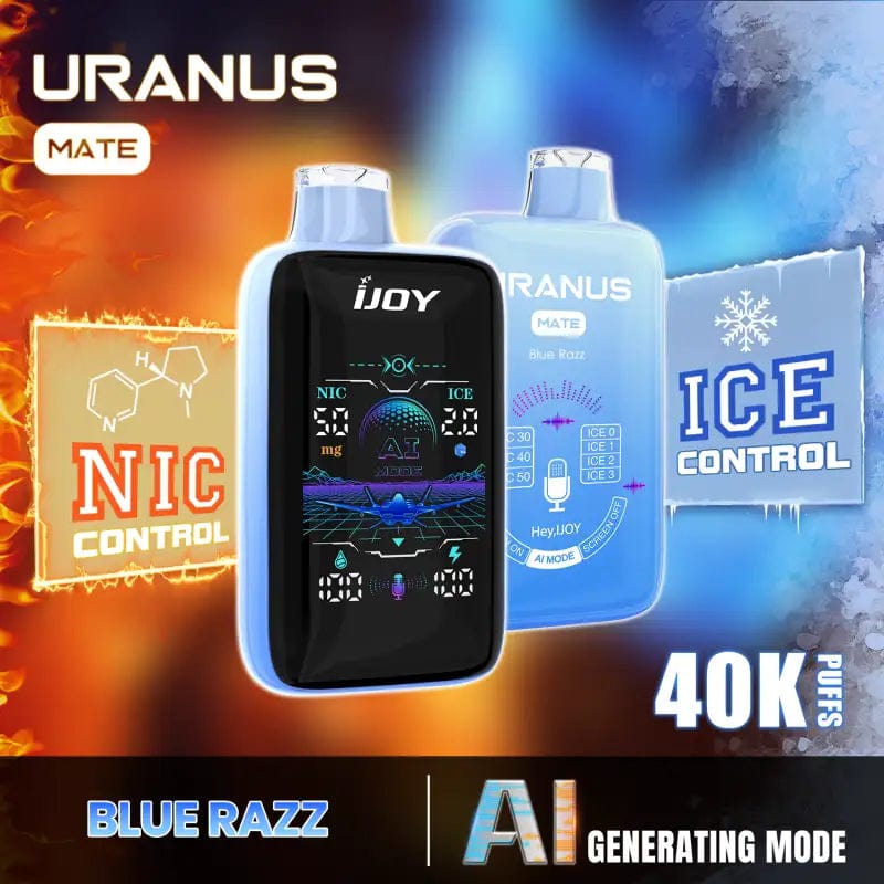 iJoy Disposable Vape Blue Razz Ice iJoy Uranus Mate 40K Disposable Vape (5%, 40000 Puffs)