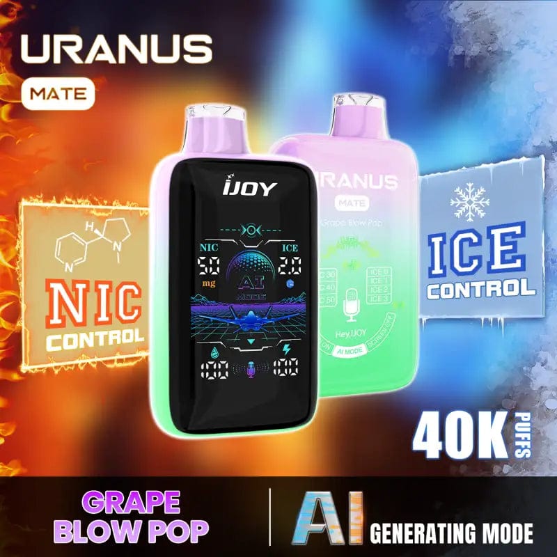 iJoy Disposable Vape Grape Blow Pop iJoy Uranus Mate 40K Disposable Vape (5%, 40000 Puffs)