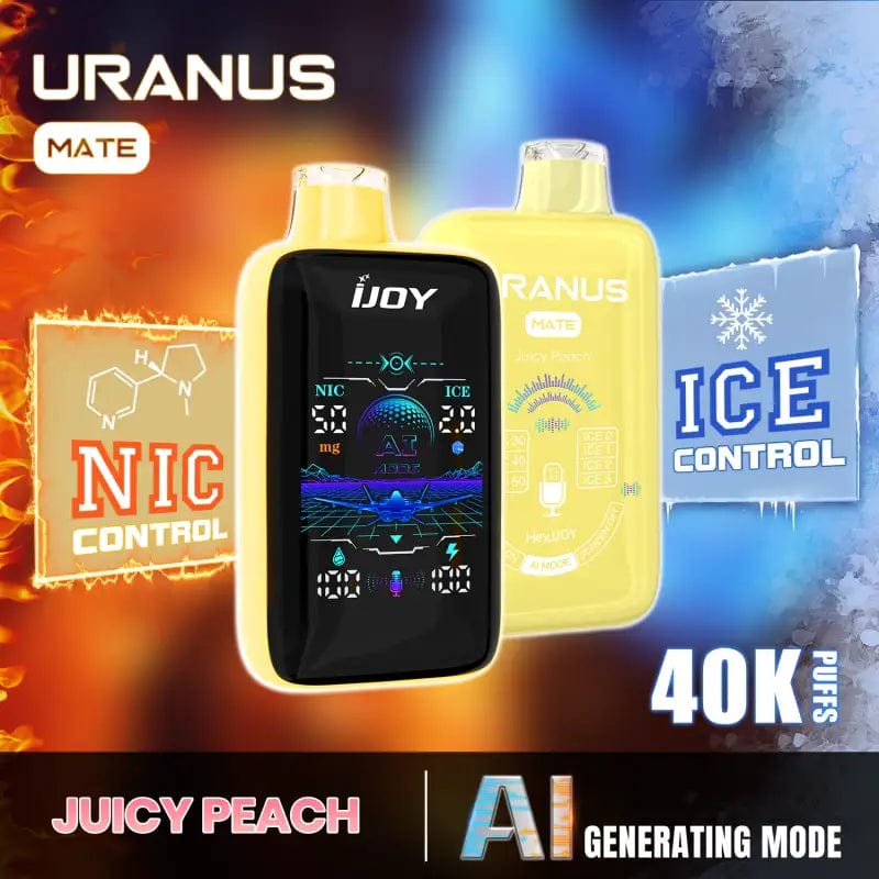 iJoy Disposable Vape Juicy Peach Ice iJoy Uranus Mate 40K Disposable Vape (5%, 40000 Puffs)