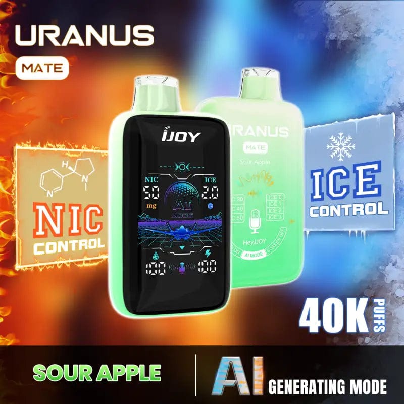 iJoy Disposable Vape Sour Apple iJoy Uranus Mate 40K Disposable Vape (5%, 40000 Puffs)