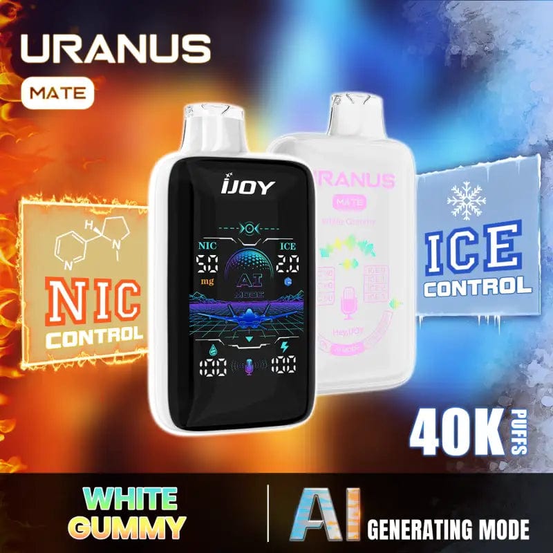 iJoy Disposable Vape White Gummy Ice iJoy Uranus Mate 40K Disposable Vape (5%, 40000 Puffs)