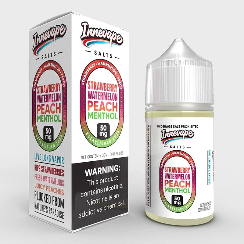 INNEVAPE Juice Innevape Strawberry Watermelon Peach Menthol Nic Salt Vape Juice 30ml