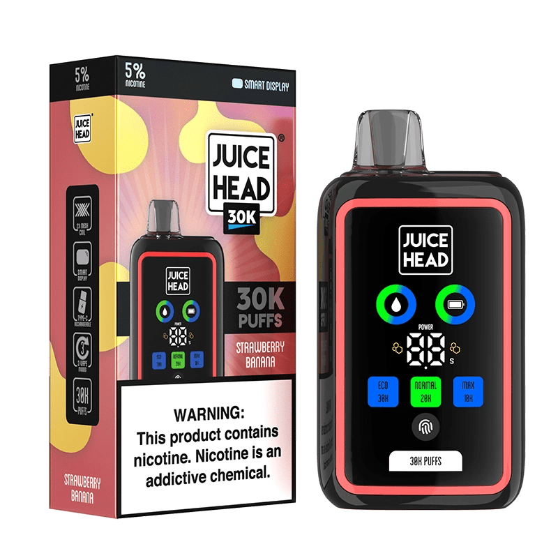 Juice Head Disposable Vape Strawberry Banana Juice Head 30K Disposable Vape (5%, 30000 Puffs)