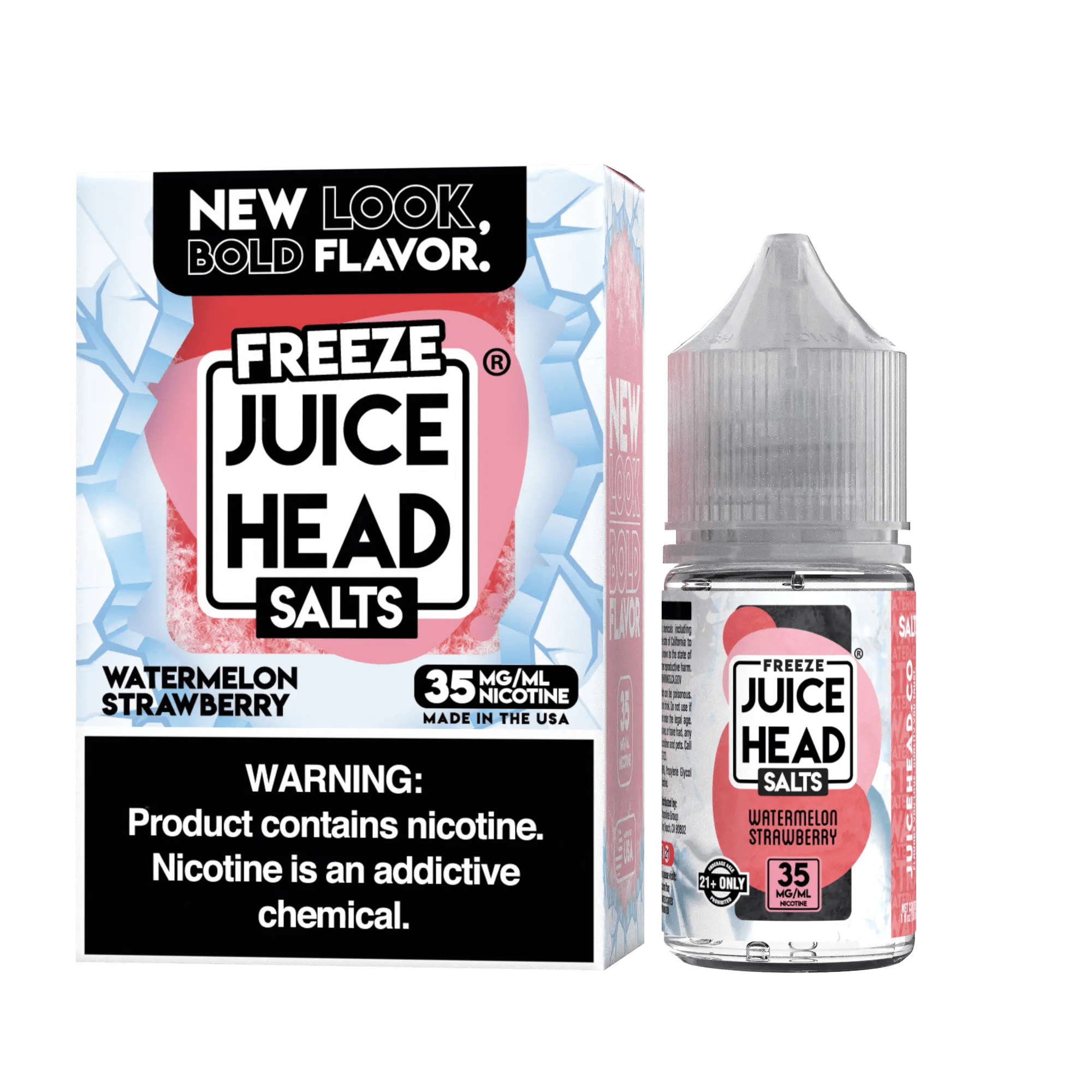 Juice Head Juice Juice Head Synthetic FREEZE Watermelon Strawberry 30ml Nic Salt Vape Juice