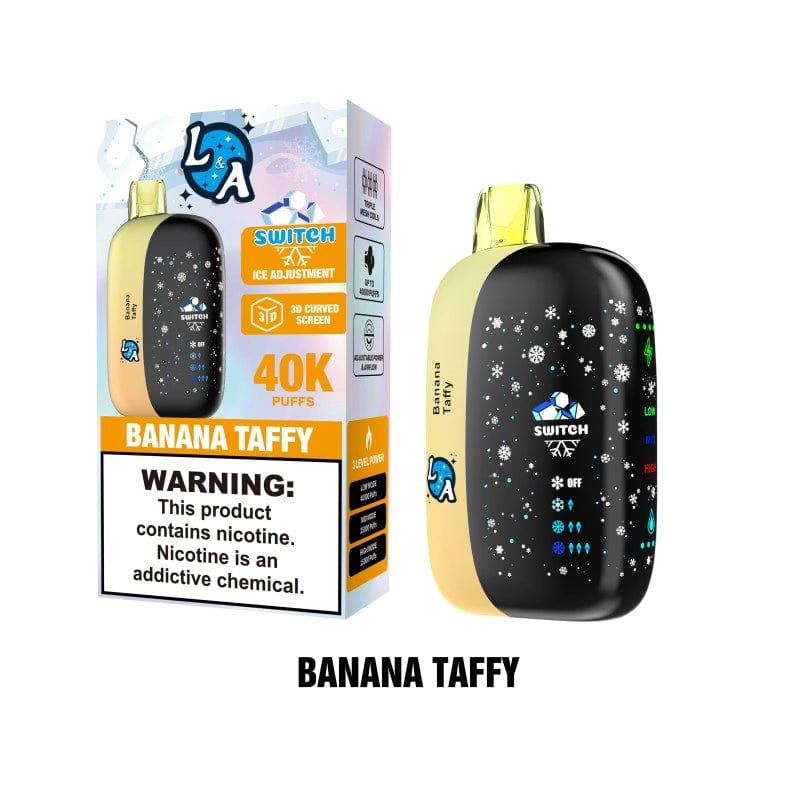 L&A Disposable Vape Banana Taffy L&A Switch Ice Control 40K Disposable Vape (5%,40000 Puffs)