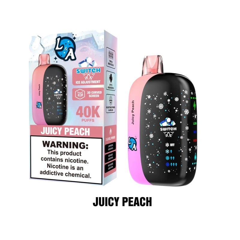 L&A Disposable Vape Juicy Peach L&A Switch Ice Control 40K Disposable Vape (5%,40000 Puffs)