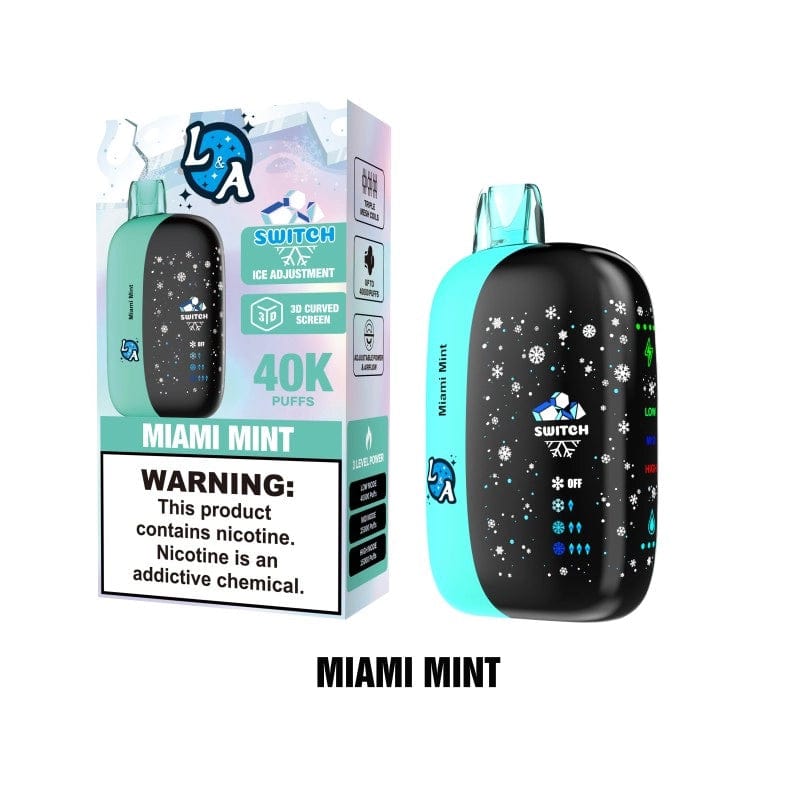 L&A Disposable Vape Miami Mint L&A Switch Ice Control 40K Disposable Vape (5%,40000 Puffs)