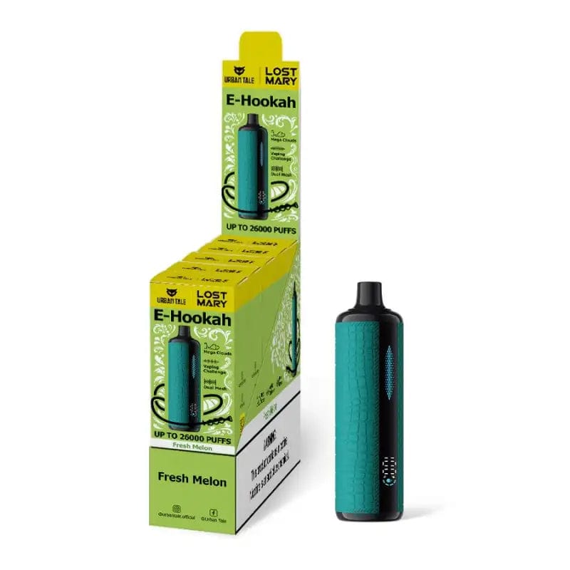 Lost Mary Disposable Vape Fresh Melon Lost Mary Urban Tale E-hookah Disposable(0.6%,26000 Puffs)