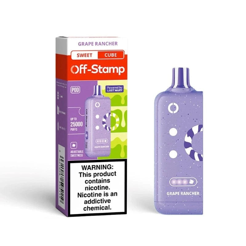 Lost Mary Disposable Vape Grape Rancher Off-Stamp X-CUBE Sweet 25K Disposable Pod (5%, 25000 Puffs)