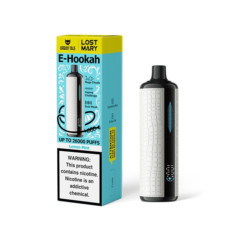 Lost Mary Disposable Vape Lemon Mint Lost Mary x Urban Tale E-hookah Disposable Vape (0.6%,26000 Puffs)