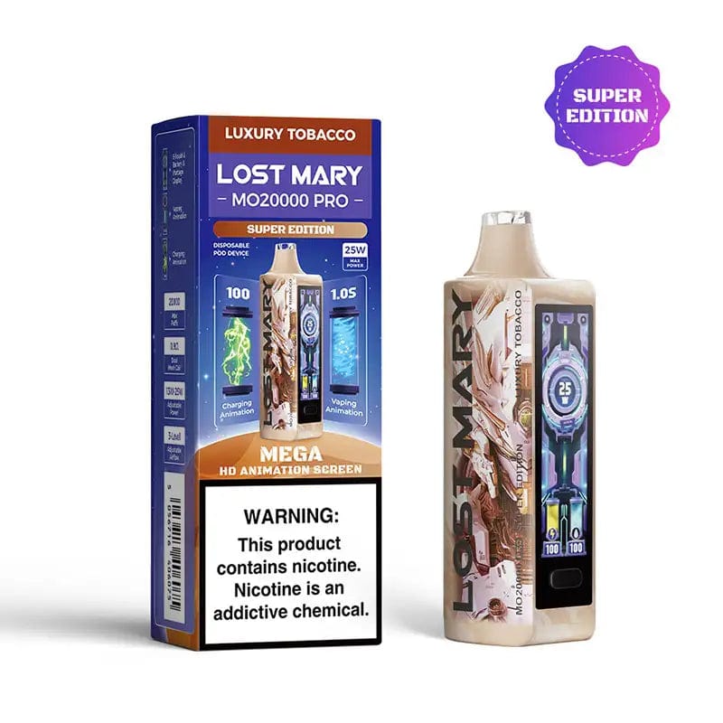 Lost Mary Disposable Vape Luxury Tobacco (Super Edition ) Lost Mary MO20000 Pro Disposable Vape (5%, 20000 Puffs)