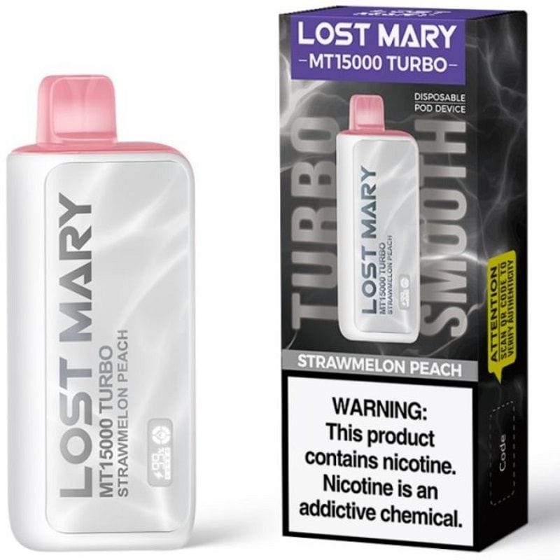 Lost Mary MT15000 Turbo Disposable Vape Strawmelon Peach Flavor