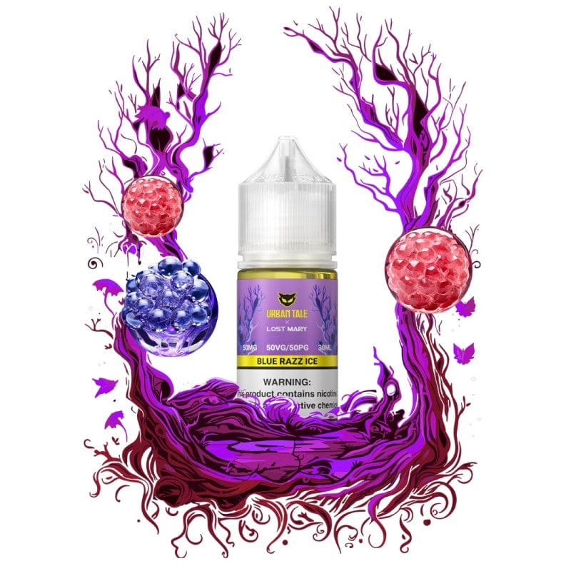 Lost Mary Juice 50MG Lost Mary x Urban Tale Blue Razz Ice Nic Salt Vape Juice 30ml