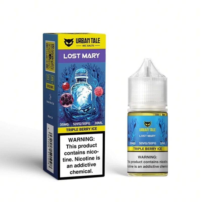 Lost Mary Juice 35MG Lost Mary x Urban Tale Triple Berry Ice Nic Salt Vape Juice 30ml