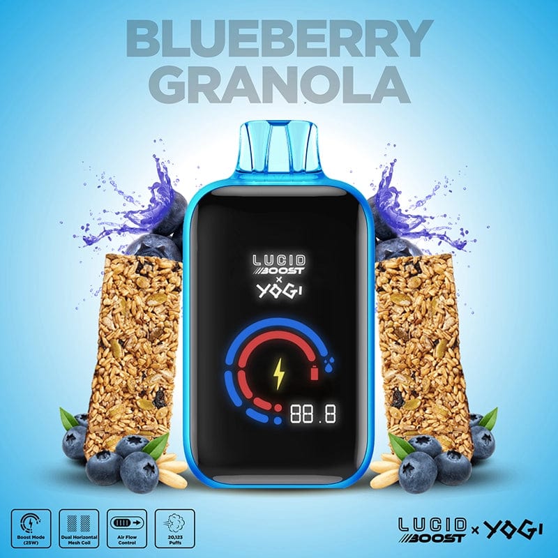 Lucid Air Disposable Vape Blueberry Granola - Yogi Lucid Boost Disposable Vape (5%, 20123 Puffs)