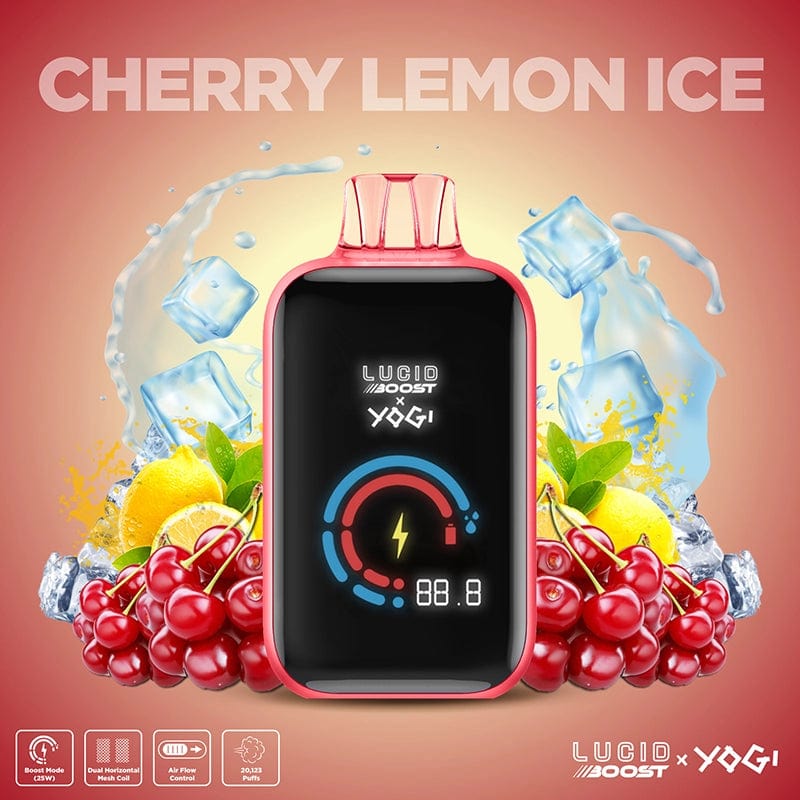 Lucid Air Disposable Vape Cherry Lemon Ice - Yogi Lucid Boost Disposable Vape (5%, 20123 Puffs)