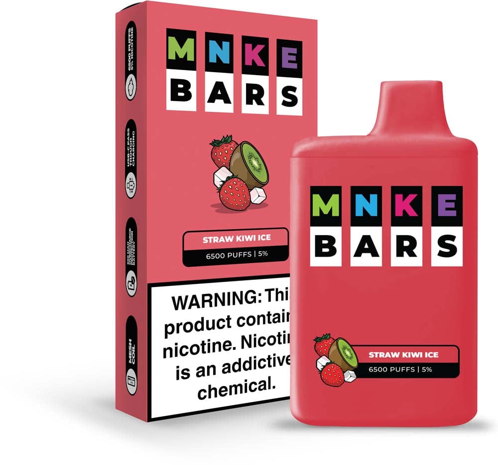 Vapetasia MNKE BARS Disposable Vape Straw Kiwi Ice MNKE Bars Disposable Vape (5%, 6500 Puffs)