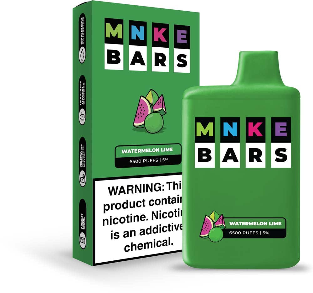 Vapetasia MNKE BARS Disposable Vape Watermelon Lime MNKE Bars Disposable Vape (5%, 6500 Puffs)