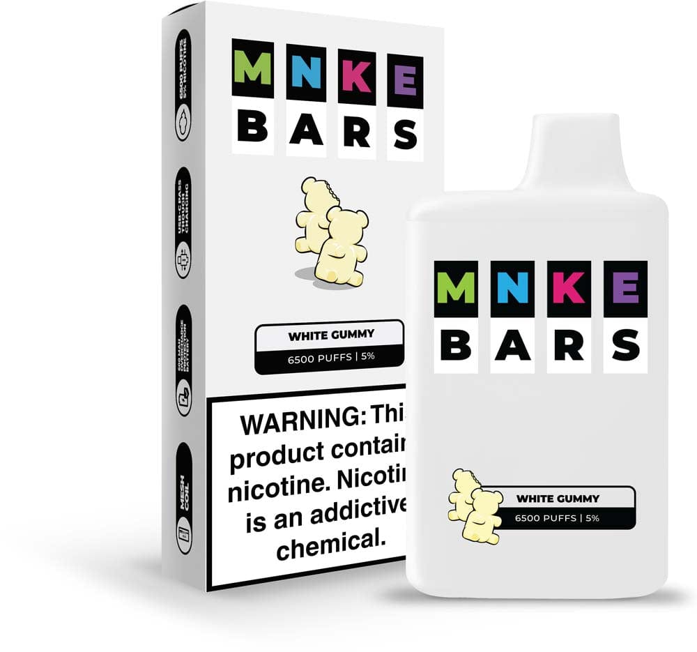 Vapetasia MNKE BARS Disposable Vape White Gummy MNKE Bars Disposable Vape (5%, 6500 Puffs)