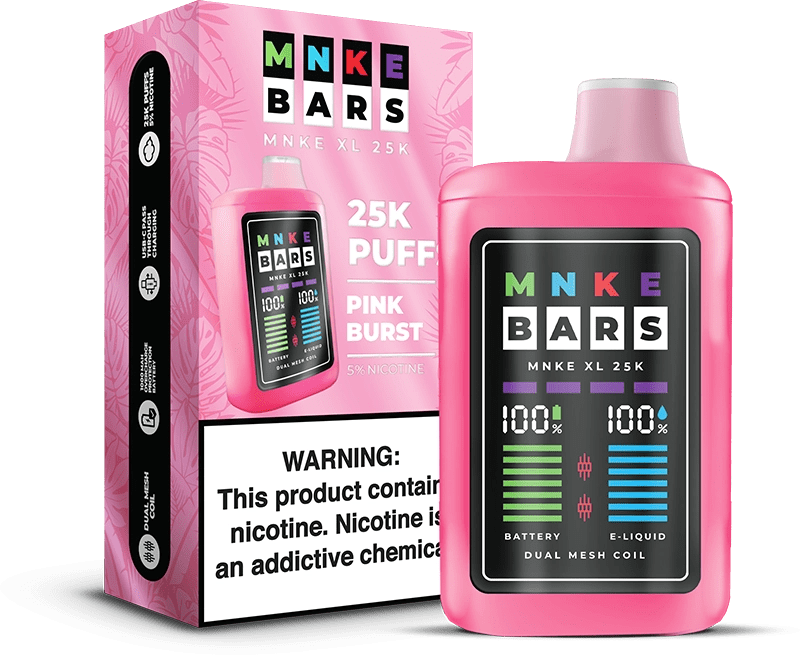 MNKE Bars XL 25K Disposable Vape Pink Burst Flavor