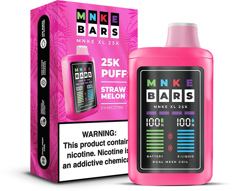 MNKE Bars XL 25K Disposable Vape Straw Melon Flavor