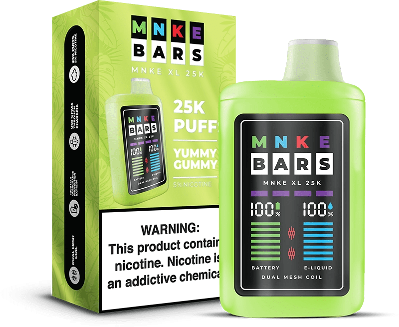 MNKE Bars XL 25K Disposable Vape Yummy Gummy Flavor