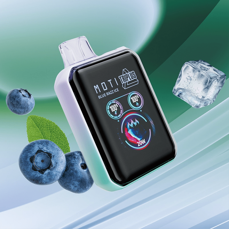 MOTI Triplus 20K Disposable Vape Blue Razz Ice Flavor