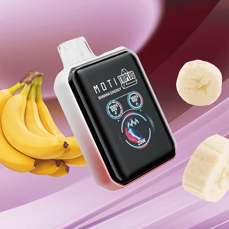 MOTI Vape Banana Energy 🎁 MOTI Triplus 20K Disposable Vape  (5%, 20000 Puffs) (50% off)