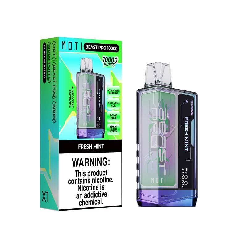 MOTI Vape Fresh Mint 🎁 MOTI Beast Pro Disposable Vape (5%, 10000 Puffs) (100% off)