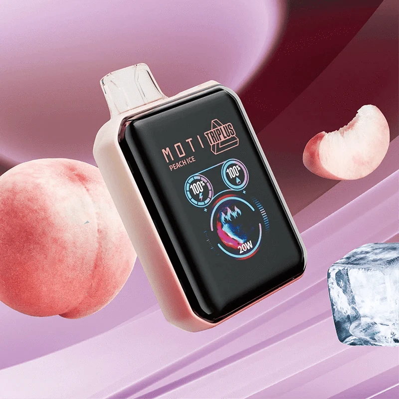 MOTI Vape Peach Ice 🎁 MOTI Triplus 20K Disposable Vape  (5%, 20000 Puffs) (50% off)