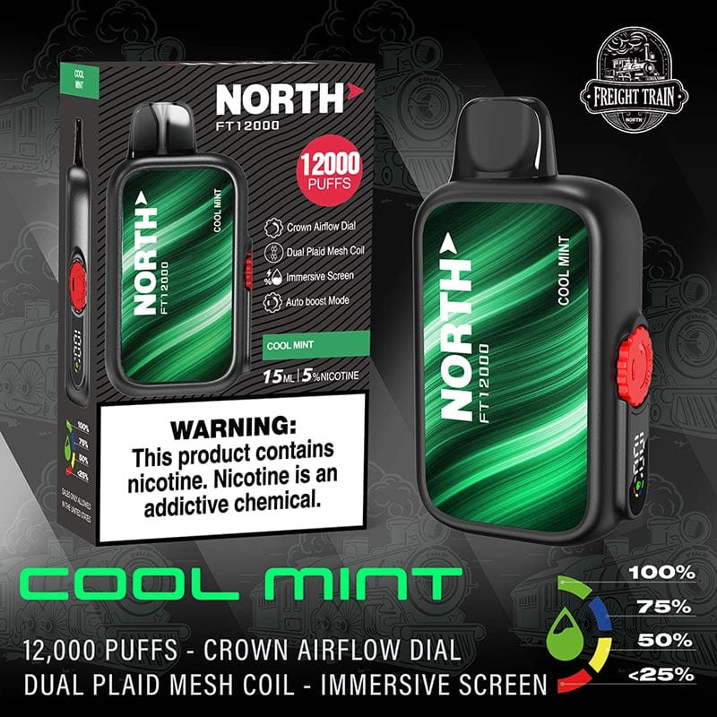 North Cool Mint 🎁 North FT12000 Disposable Vape (5%,12000 Puffs) (100% off)